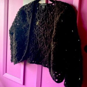 Black soft knit bolero sweater